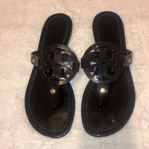 Tory Burch Miller Sandal Black patent